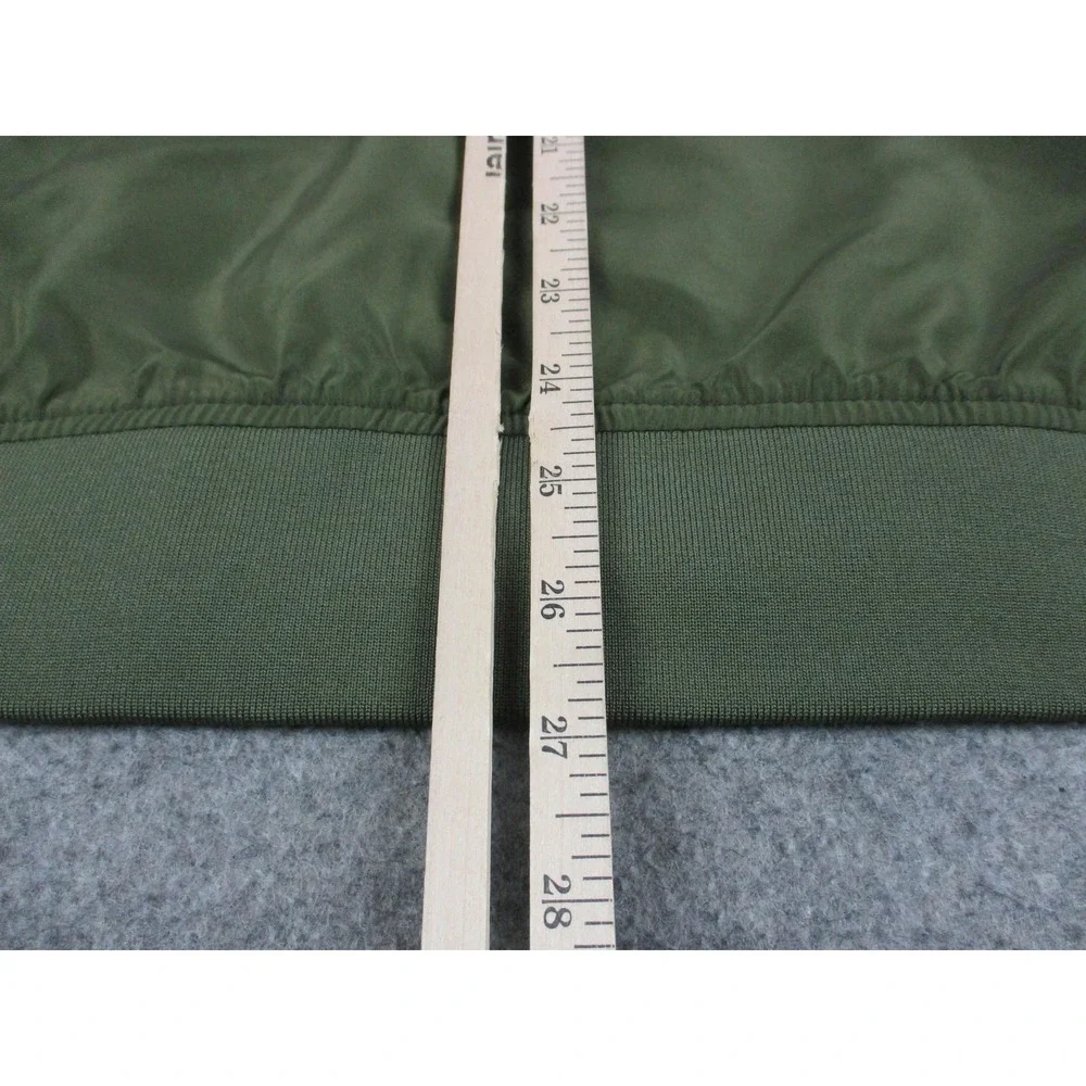 Santa Cruz Jacket Mens Large Green Screaming Hand Bomber Zip Lightweight Coat